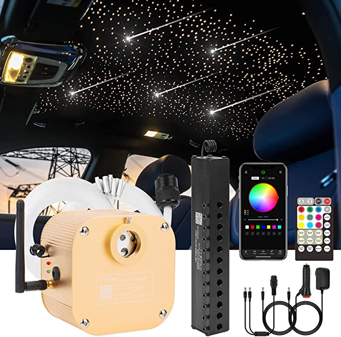 16W Twinkle RGBW Rolls Royce Roof Stars with Meteor | STARLIGHTheadliners.shop