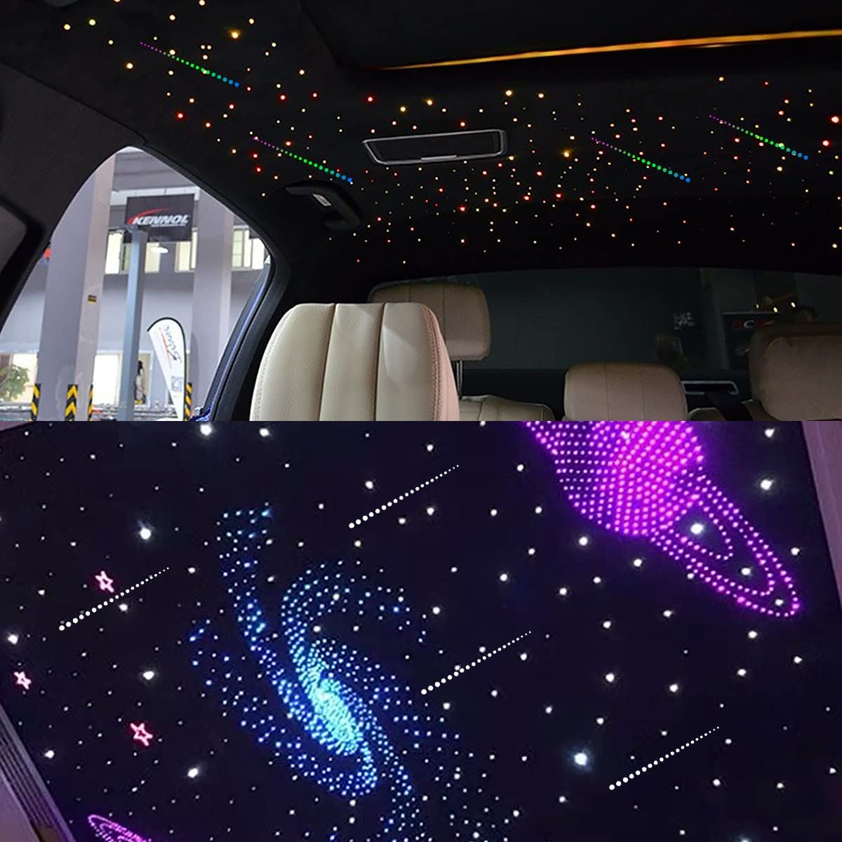 Smart 2*16W Dual Color Rolls Royce Star Lights for Car Truck's Headliner with Colorful Shooting Stars | STARLIGHTheadliners.shop