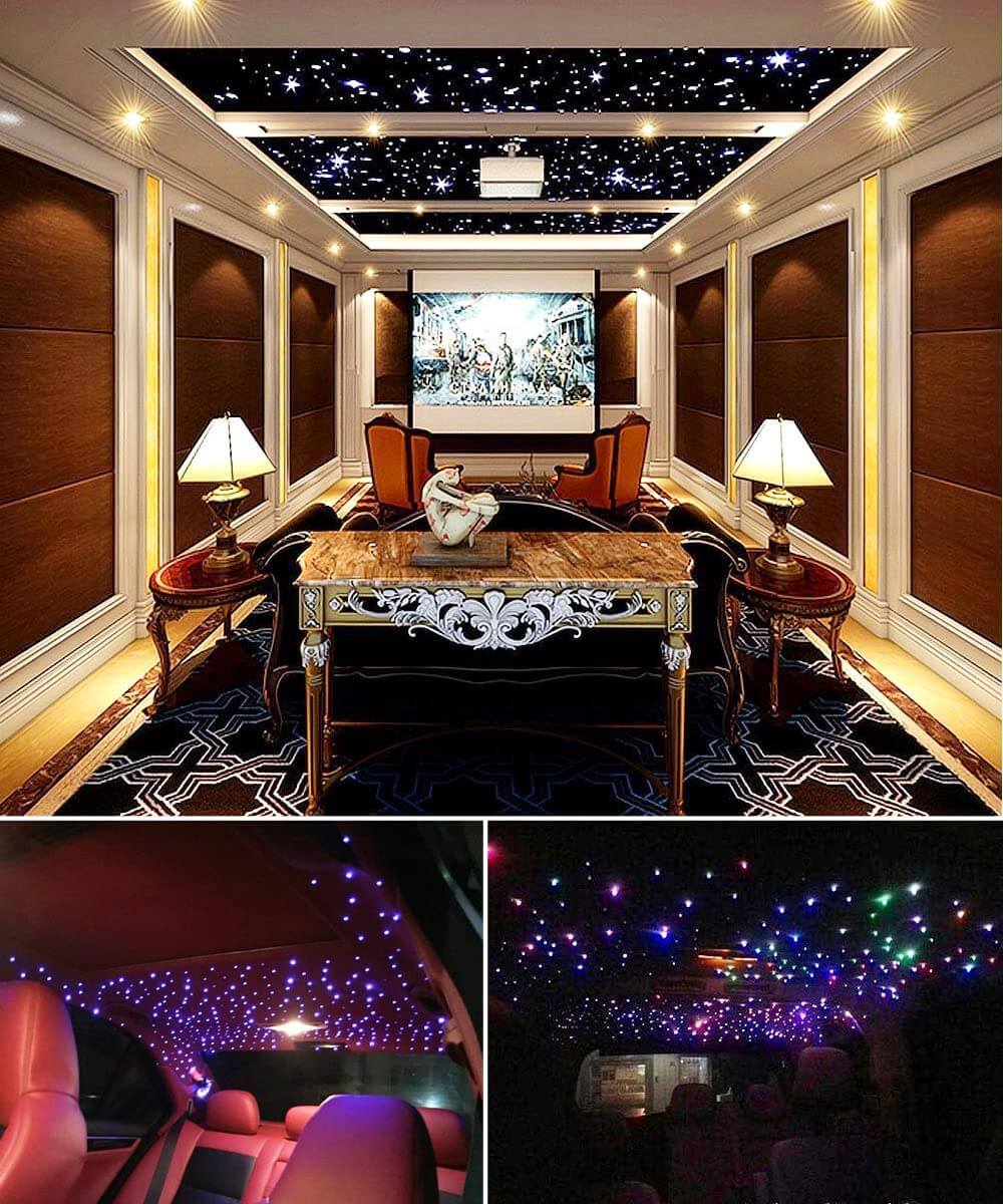 2x8W Twinkle RGBW Rolls Royce Ceiling Stars with Fiber Optic for Car Truck & Home Rooms | STARLIGHTheadliners.shop