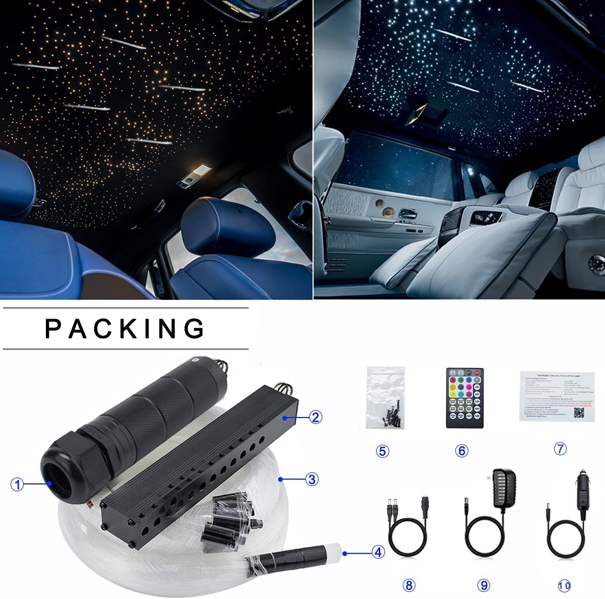 Package for 6W Fiber Optic Starlight Headliner Kit | STARLIGHTheadliners.shop