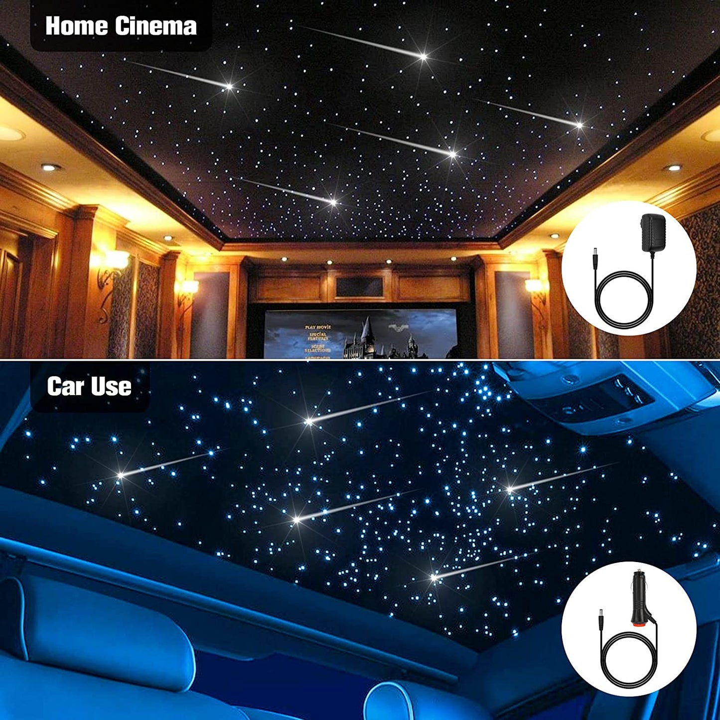 16W Twinkle RGBW Rolls Royce Roof Stars with Meteor | STARLIGHTheadliners.shop