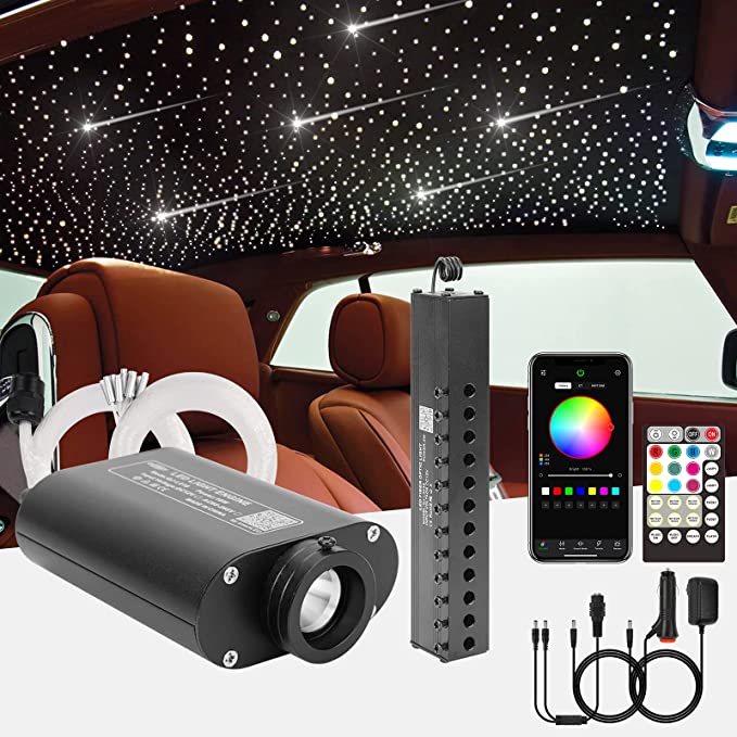 16W RGBW Fiber Optic Starlight Headliner Kit with Shooting Star for Car Truck SUV & Home Theater Rooms | STARLIGHTheadliners.shop